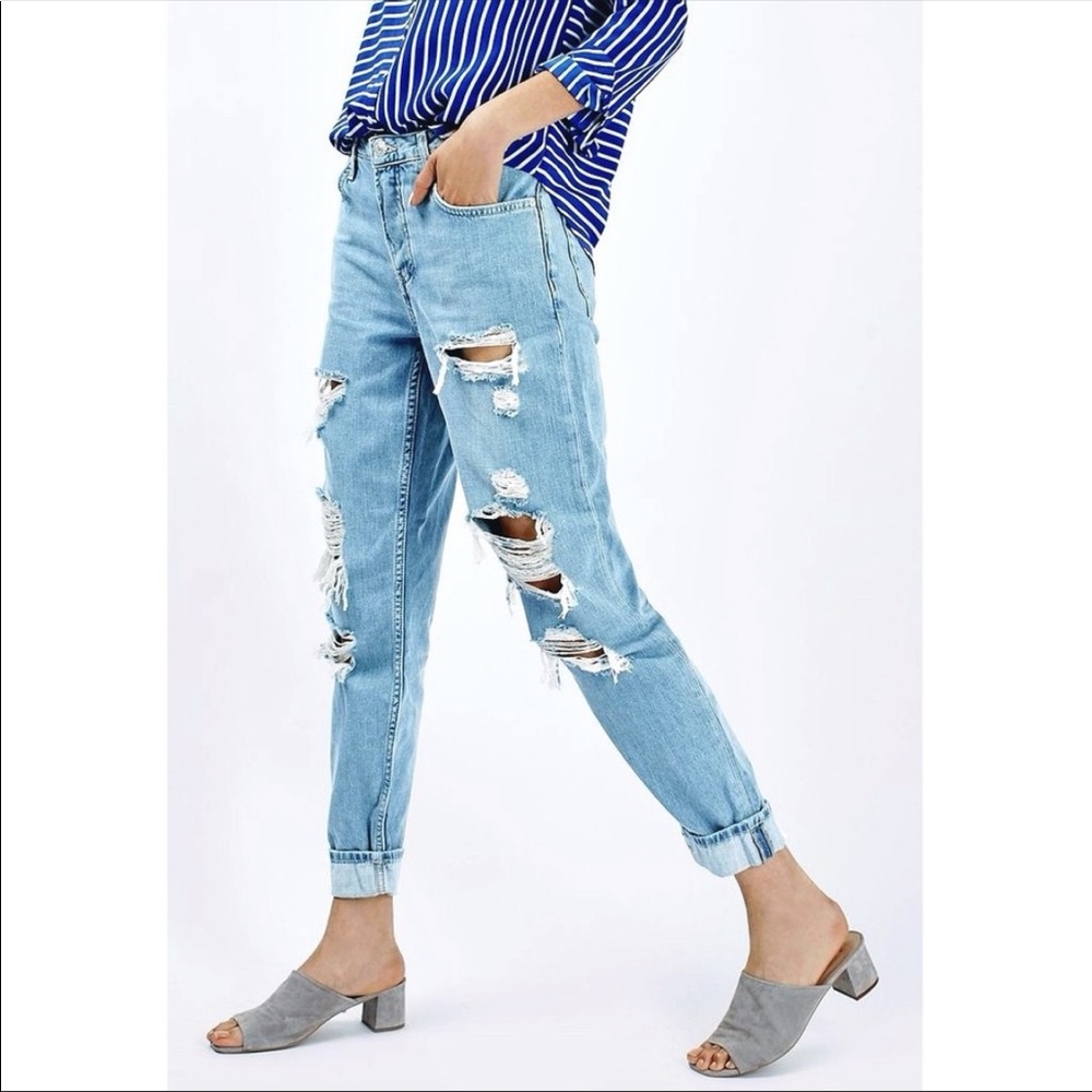 Topshop Hayden Ripped Boyfriend Jeans